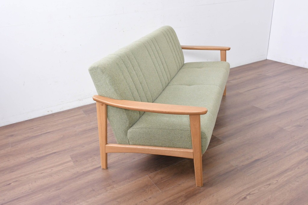 中古　美品　浜本工芸　S-1000　オーク材　ナチュラルなリビングチェア　(R-087251)