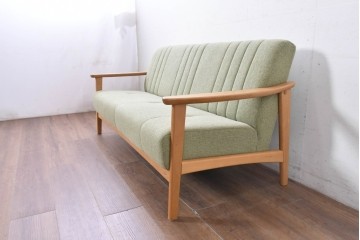 中古　美品　浜本工芸　S-1000　オーク材　ナチュラルなリビングチェア　(R-087251)