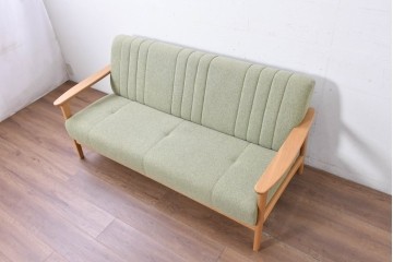 中古　美品　浜本工芸　S-1000　オーク材　ナチュラルなリビングチェア　(R-087251)