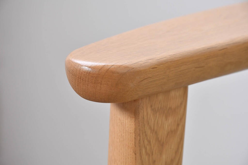 中古　美品　浜本工芸　S-1000　オーク材　ナチュラルなリビングチェア　(R-087251)