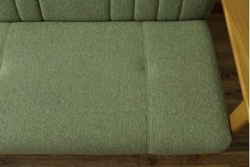 中古　美品　浜本工芸　S-1000　ナラ材　軽量コンパクトな快適2人掛けソファ　(R-087251)
