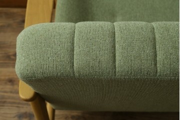中古　美品　浜本工芸　S-1000　ナラ材　軽量コンパクトな快適2人掛けソファ　(R-087251)