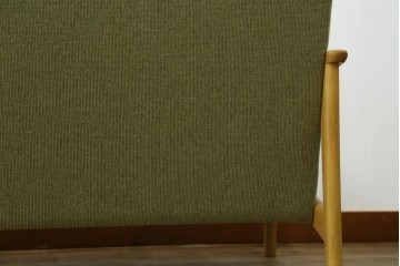 中古　美品　浜本工芸　S-1000　ナラ材　軽量コンパクトな快適2人掛けソファ　(R-087251)