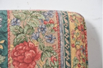 中古　カントリーハウス　Brugge(ブルージュ)　優雅な花鳥柄の一人掛けソファ　定価約19万円　(R-087255)