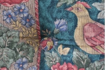 中古　カントリーハウス　Brugge(ブルージュ)　優雅な花鳥柄の一人掛けソファ　定価約19万円　(R-087255)