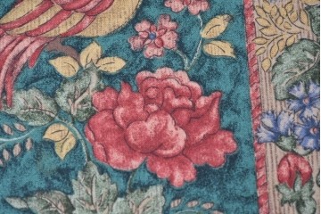 中古　カントリーハウス　Brugge(ブルージュ)　優雅な花鳥柄の一人掛けソファ　定価約19万円　(R-087255)