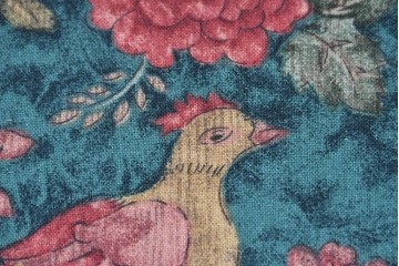 中古　カントリーハウス　Brugge(ブルージュ)　優雅な花鳥柄の一人掛けソファ　定価約19万円　(R-087255)