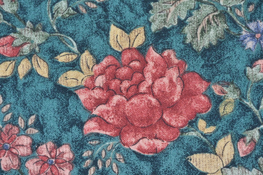 中古　三越家具　COUNTRY HOUSE(カントリーハウス)　Brugge(ブルージュ)　優雅な花鳥柄の一人掛けソファ　定価約19万円　(R-087255)