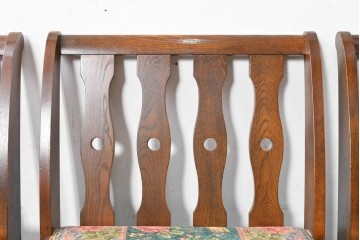 中古　カントリーハウス　Brugge(ブルージュ)　華やかな花鳥柄のラウンジチェア4脚　セット定価約41万円　(R-087256)