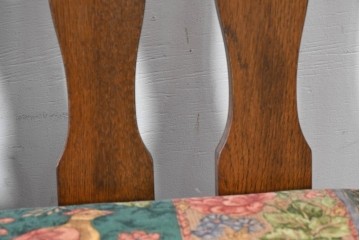 中古　カントリーハウス　Brugge(ブルージュ)　華やかな花鳥柄のラウンジチェア4脚　セット定価約41万円　(R-087256)