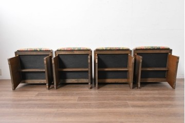 中古　カントリーハウス　Brugge(ブルージュ)　華やかな花鳥柄のラウンジチェア4脚　セット定価約41万円　(R-087256)