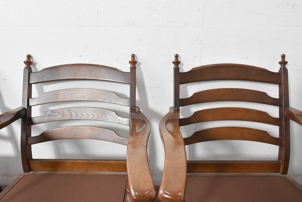 中古　美品　飛騨産業　キツツキ　穂高シリーズ　花柄とフリルが華やかな1人掛けソファ5脚セット　定価(5脚合計)約65万円　(R-087258)