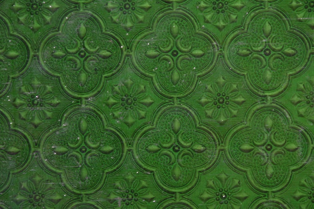 和製アンティーク　引き出しのパーケットリーがお洒落な色ガラス入り本箱　(R-087268)