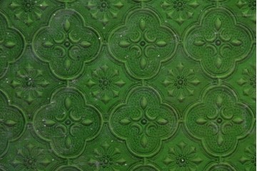 和製アンティーク　引き出しのパーケットリーがお洒落な色ガラス入り本箱　(R-087268)