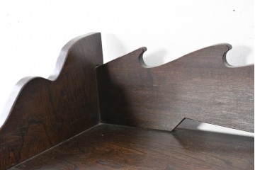 和製アンティーク　引き出しのパーケットリーがお洒落な色ガラス入り本箱　(R-087268)