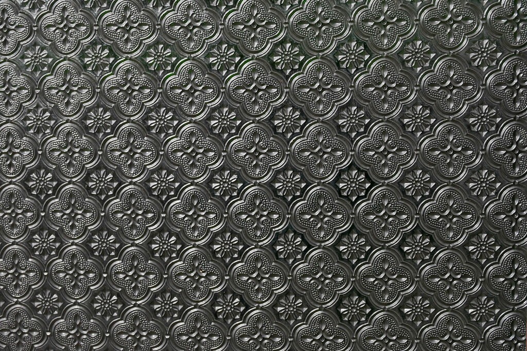 和製アンティーク　引き出しのパーケットリーがお洒落な色ガラス入り本箱　(R-087268)