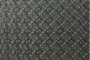 和製アンティーク　引き出しのパーケットリーがお洒落な色ガラス入り本箱　(R-087268)