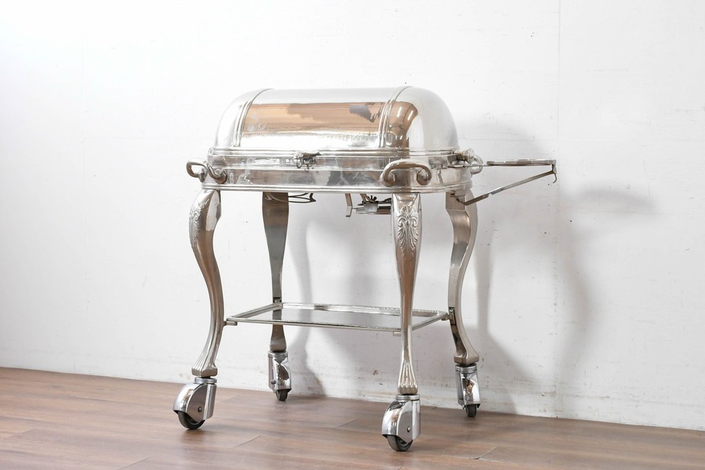 中古　美品　高級輸入品　バロック調の装飾が優雅なローストビーフワゴン　定価約130万円　(R-087269)