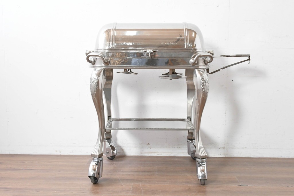 中古　美品　高級輸入品　バロック調の装飾が優雅なローストビーフワゴン　定価約130万円　(R-087269)