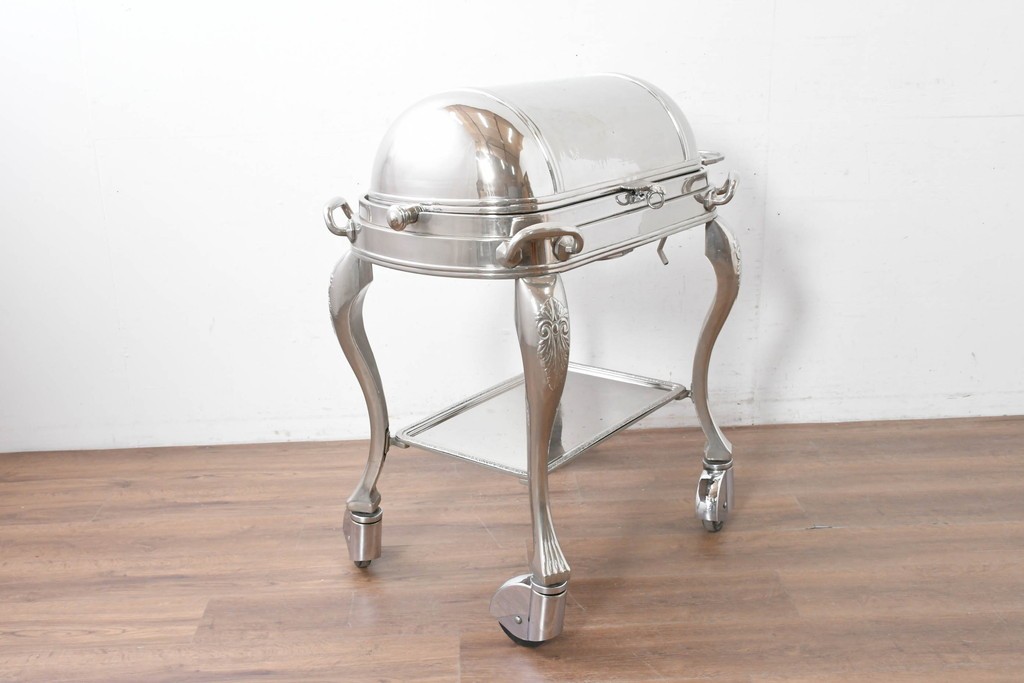 中古　美品　高級輸入品　バロック調の装飾が優雅なローストビーフワゴン　定価約130万円　(R-087269)