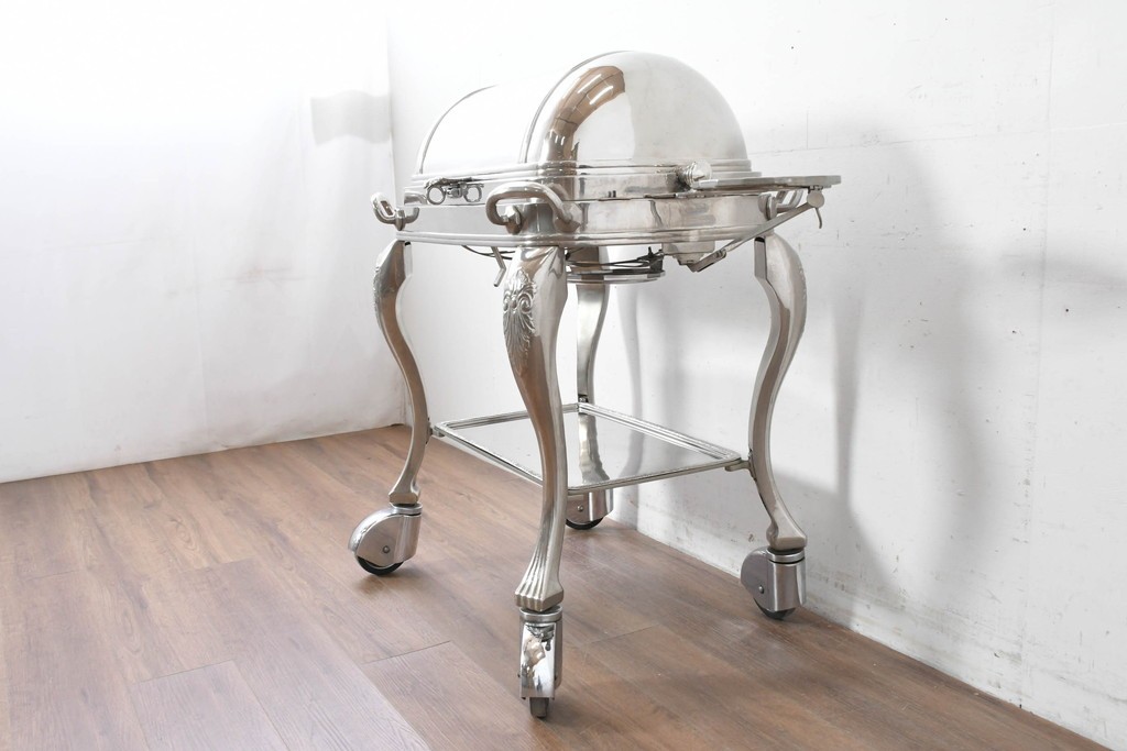 中古　美品　高級輸入品　バロック調の装飾が優雅なローストビーフワゴン　定価約130万円　(R-087269)