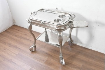中古　美品　高級輸入品　バロック調の装飾が優雅なローストビーフワゴン　定価約130万円　(R-087269)