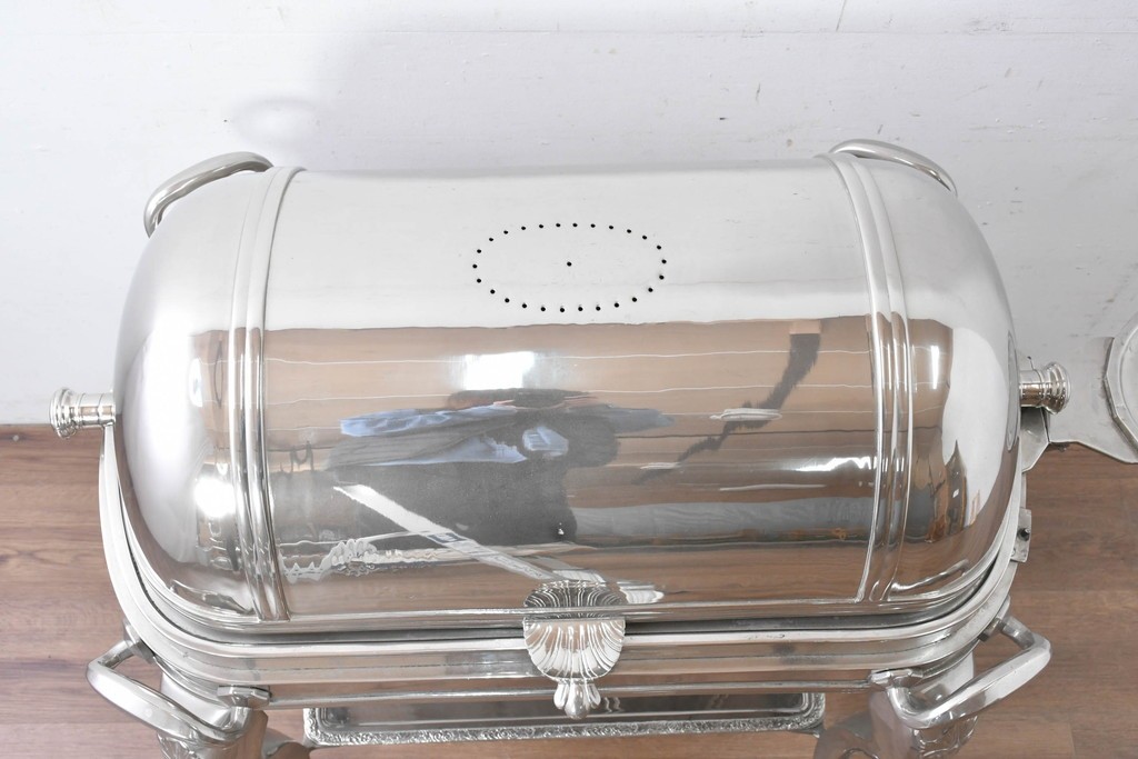 中古　美品　高級輸入品　バロック調の装飾が優雅なローストビーフワゴン　定価約130万円　(R-087269)