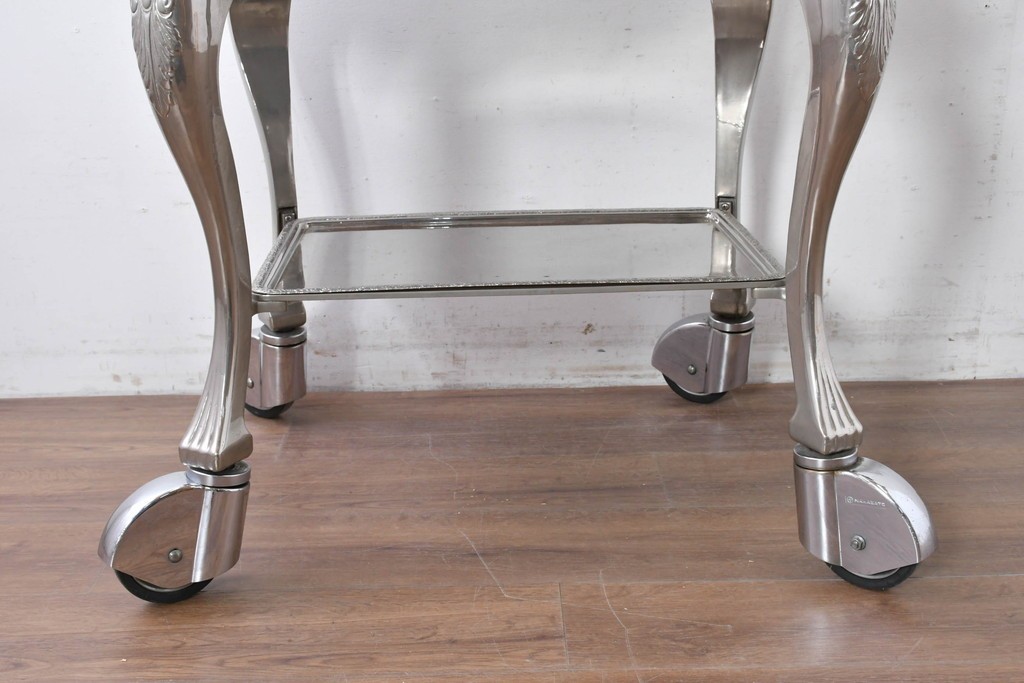 中古　美品　高級輸入品　バロック調の装飾が優雅なローストビーフワゴン　定価約130万円　(R-087269)