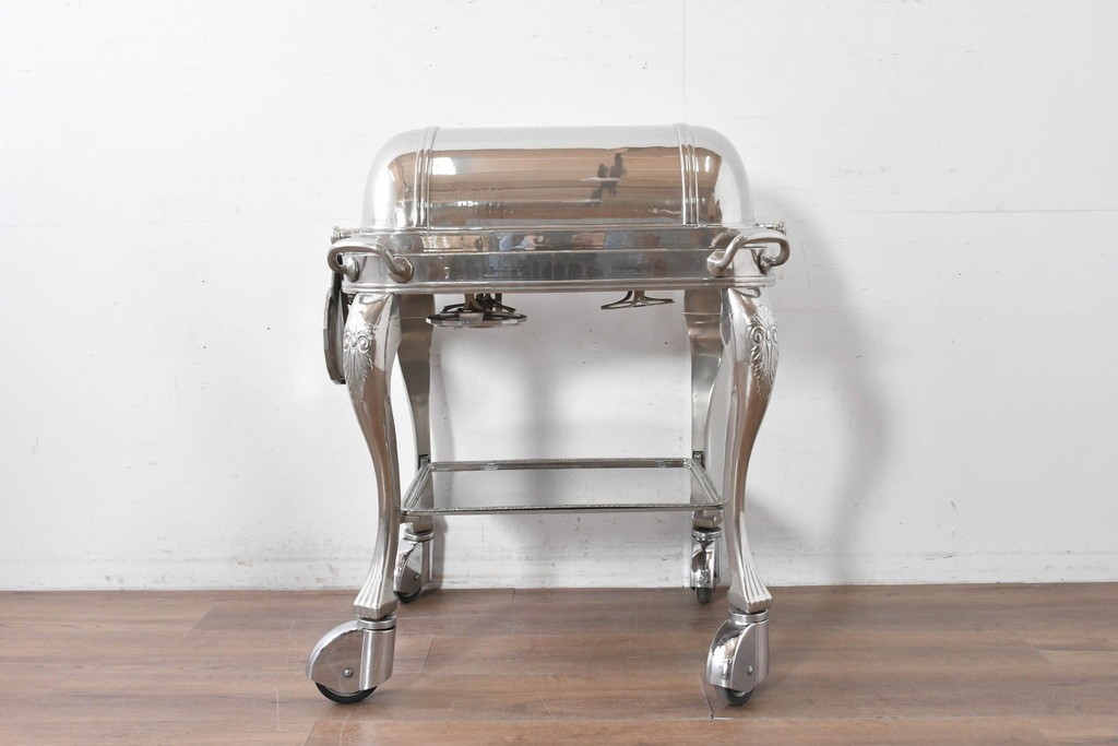 中古　美品　高級輸入品　バロック調の装飾が優雅なローストビーフワゴン　定価約130万円　(R-087269)