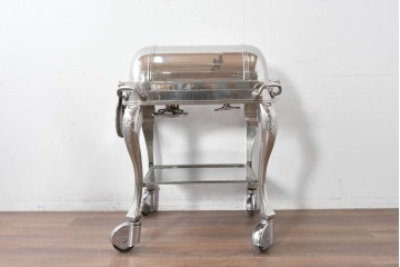 中古　美品　高級輸入品　バロック調の装飾が優雅なローストビーフワゴン　定価約130万円　(R-087269)