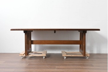 中古　美品　希少な廃番品　三越家具(現カントリーハウス)　Brugge(ブルージュ)　木目の美しい6人掛けダイニングテーブル　(R-087270)