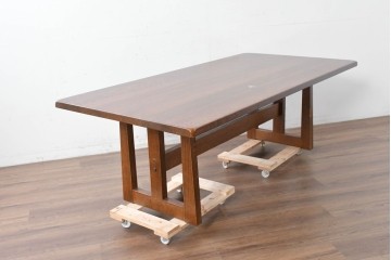 中古　美品　希少な廃番品　三越家具(現カントリーハウス)　Brugge(ブルージュ)　木目の美しい6人掛けダイニングテーブル　(R-087270)