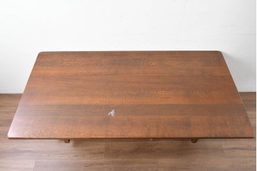 中古　美品　希少な廃番品　三越家具(現カントリーハウス)　Brugge(ブルージュ)　木目の美しい6人掛けダイニングテーブル　(R-087270)