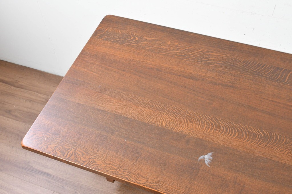 中古　美品　希少な廃番品　三越家具(現カントリーハウス)　Brugge(ブルージュ)　木目の美しい6人掛けダイニングテーブル　(R-087270)