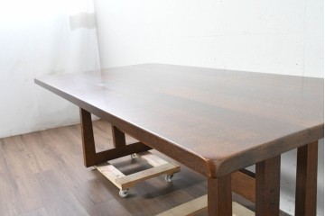 中古　美品　希少な廃番品　三越家具(現カントリーハウス)　Brugge(ブルージュ)　木目の美しい6人掛けダイニングテーブル　(R-087270)