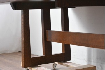 中古　美品　希少な廃番品　三越家具(現カントリーハウス)　Brugge(ブルージュ)　木目の美しい6人掛けダイニングテーブル　(R-087270)