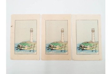 福山碧翠・古屋蘭渓・宝田直(北総迂人)の名入り　木版画　宝船図案などのマッチラベル335枚セット　(R-087273)