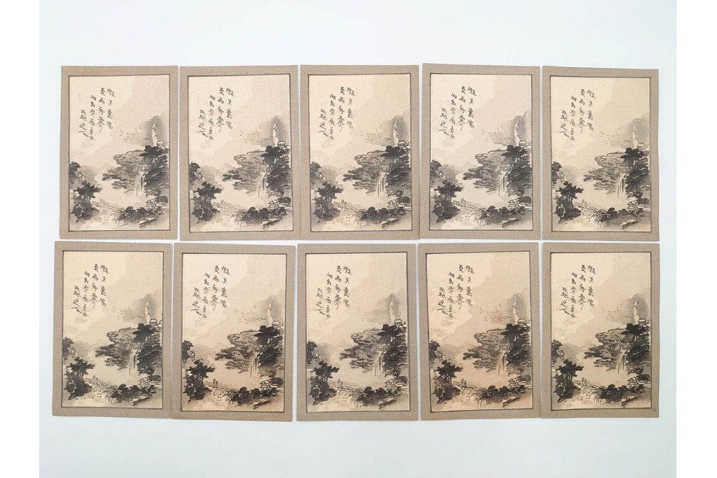 福山碧翠・古屋蘭渓・宝田直(北総迂人)の名入り　木版画　宝船図案などのマッチラベル335枚セット　(R-087273)