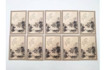 福山碧翠・古屋蘭渓・宝田直(北総迂人)の名入り　木版画　宝船図案などのマッチラベル335枚セット　(R-087273)