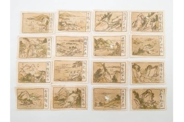 宝田直(北総迂人)・古屋蘭渓・小田・南吉次郎らの名入り　木版画　歌川広重など　マッチラベル548枚セット　(R-087274)