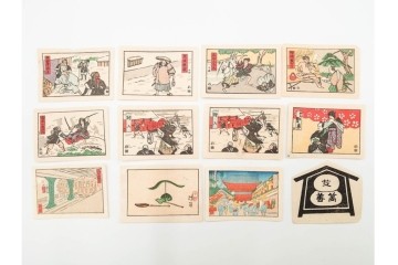 宝田直(北総迂人)・古屋蘭渓・小田・南吉次郎らの名入り　木版画　歌川広重など　マッチラベル548枚セット　(R-087274)