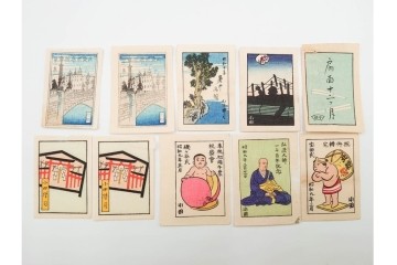 宝田直(北総迂人)・古屋蘭渓・小田・南吉次郎らの名入り　木版画　歌川広重など　マッチラベル548枚セット　(R-087274)