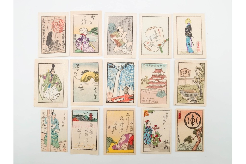 宝田直(北総迂人)・古屋蘭渓・小田・南吉次郎らの名入り　木版画　歌川広重など　マッチラベル548枚セット　(R-087274)