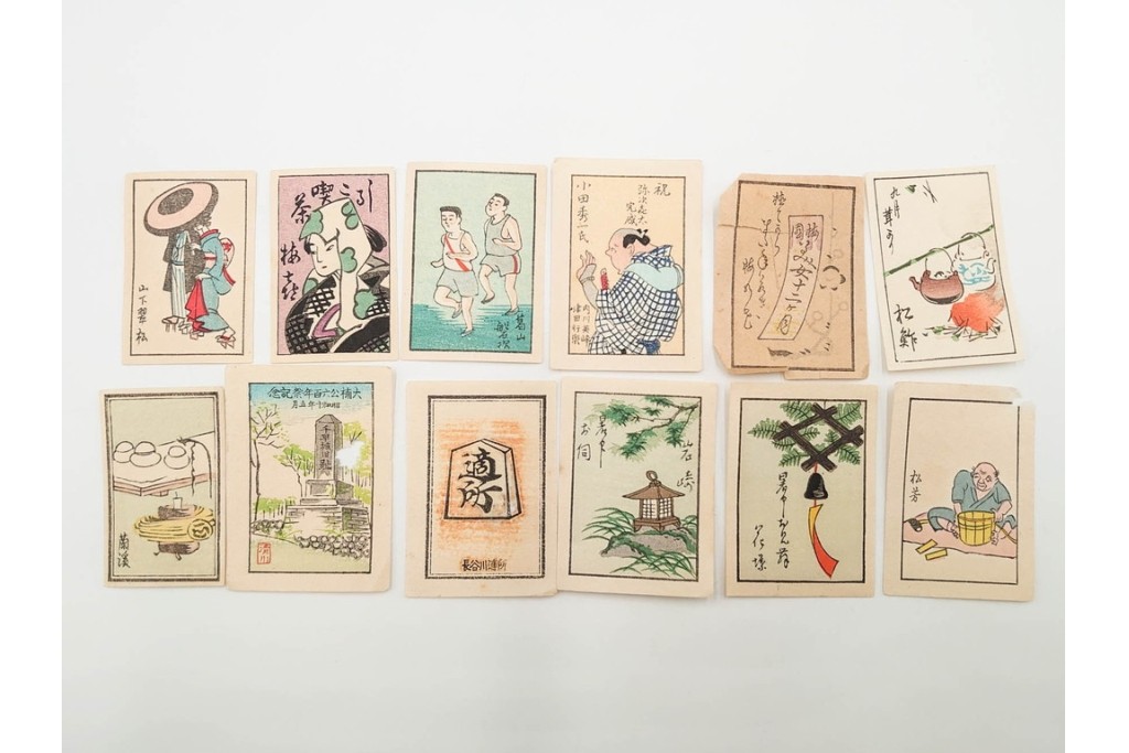 宝田直(北総迂人)・古屋蘭渓・小田・南吉次郎らの名入り　木版画　歌川広重など　マッチラベル548枚セット　(R-087274)