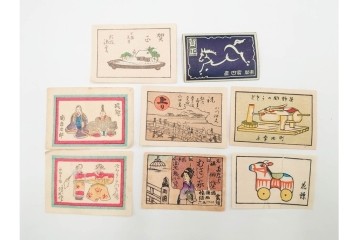 宝田直(北総迂人)・古屋蘭渓・小田・南吉次郎らの名入り　木版画　歌川広重など　マッチラベル548枚セット　(R-087274)