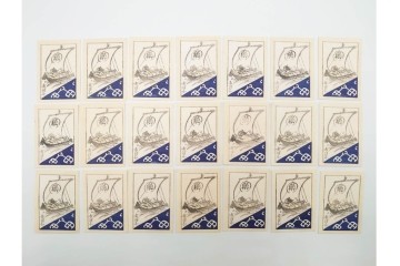 宝田直(北総迂人)・古屋蘭渓・小田・南吉次郎らの名入り　木版画　歌川広重など　マッチラベル548枚セット　(R-087274)