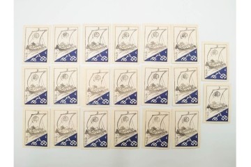 宝田直(北総迂人)・古屋蘭渓・小田・南吉次郎らの名入り　木版画　歌川広重など　マッチラベル548枚セット　(R-087274)