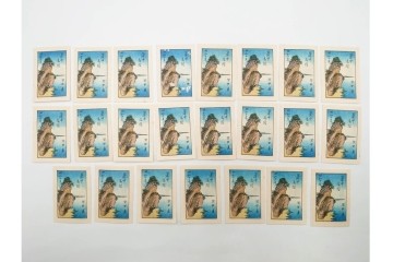 宝田直(北総迂人)・古屋蘭渓・小田・南吉次郎らの名入り　木版画　歌川広重など　マッチラベル548枚セット　(R-087274)