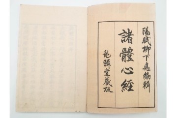 江戸期から明治期　龍鱗堂版　陽眼柳下悳編　「諸體心経(諸体心経)」　和本　(R-087276)