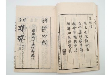 江戸期から明治期　龍鱗堂版　陽眼柳下悳編　「諸體心経(諸体心経)」　和本　(R-087276)